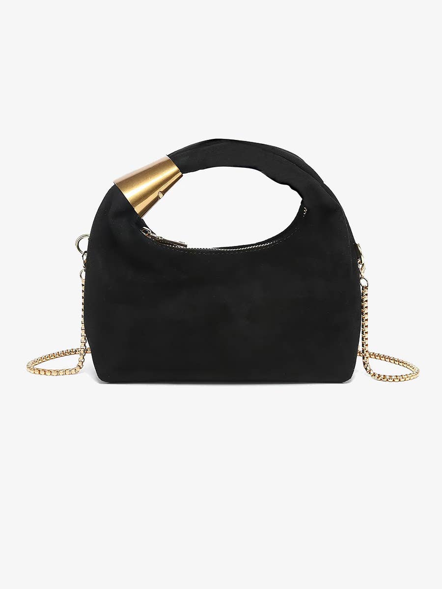 JN2771 London Soft Suede Top Handle Crossbody Bag: Olive