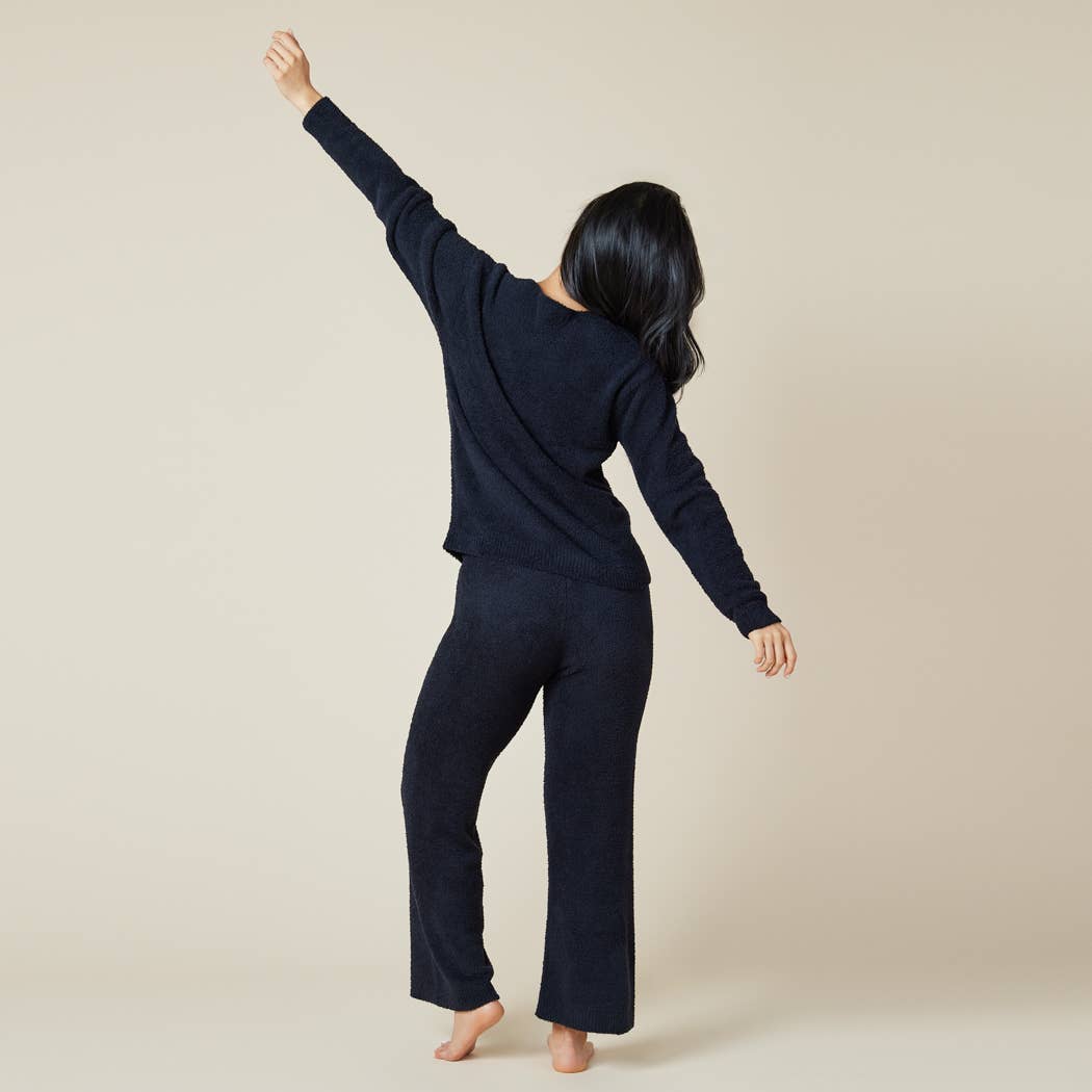 Oprah's Fave 2024 - Solid Marshmallow V-Neck Lounge Set: Espresso / L