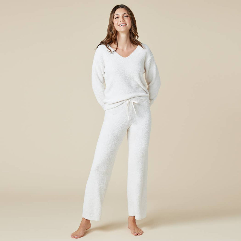 Oprah's Fave 2024 - Solid Marshmallow V-Neck Lounge Set: Espresso / L