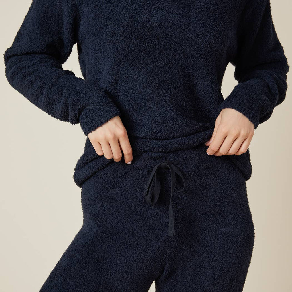Oprah's Fave 2024 - Solid Marshmallow V-Neck Lounge Set: Espresso / XL