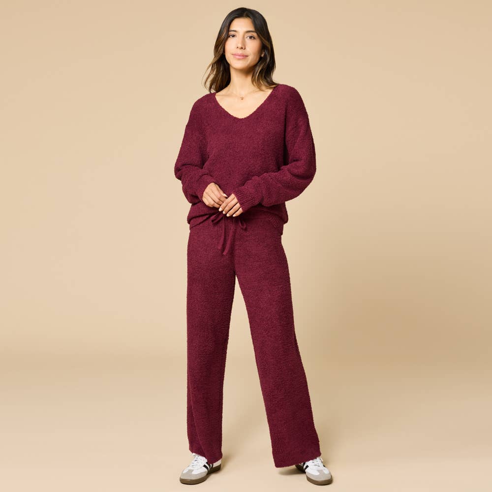 Oprah's Fave 2024 - Solid Marshmallow V-Neck Lounge Set: Driftwood / L