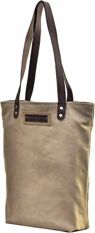 And I Think To Myself Recycled Military Tent Tote