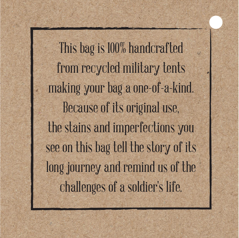 And I Think To Myself Recycled Military Tent Tote